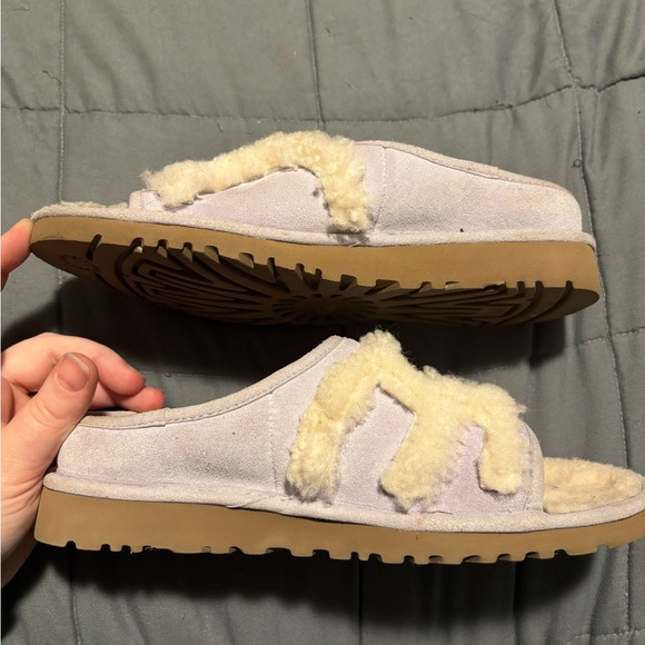 UGG Lilac Suede and Shearling Slide Slipper Woman’s Size 7 - Picture 6 of 8